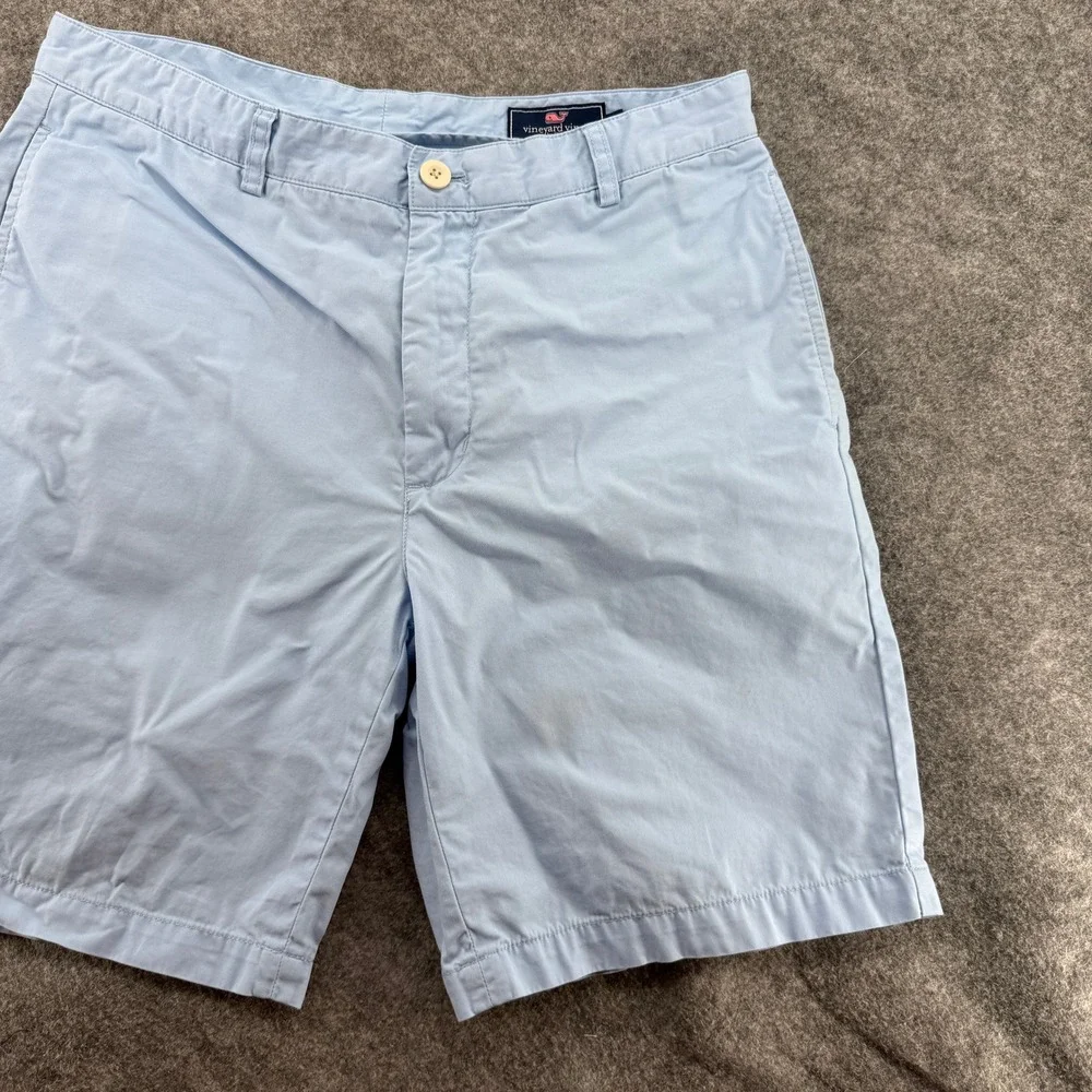 Vineyard Vines Breaker Shorts Mens 34 Light Blue Classic Fit Chino Twill 8